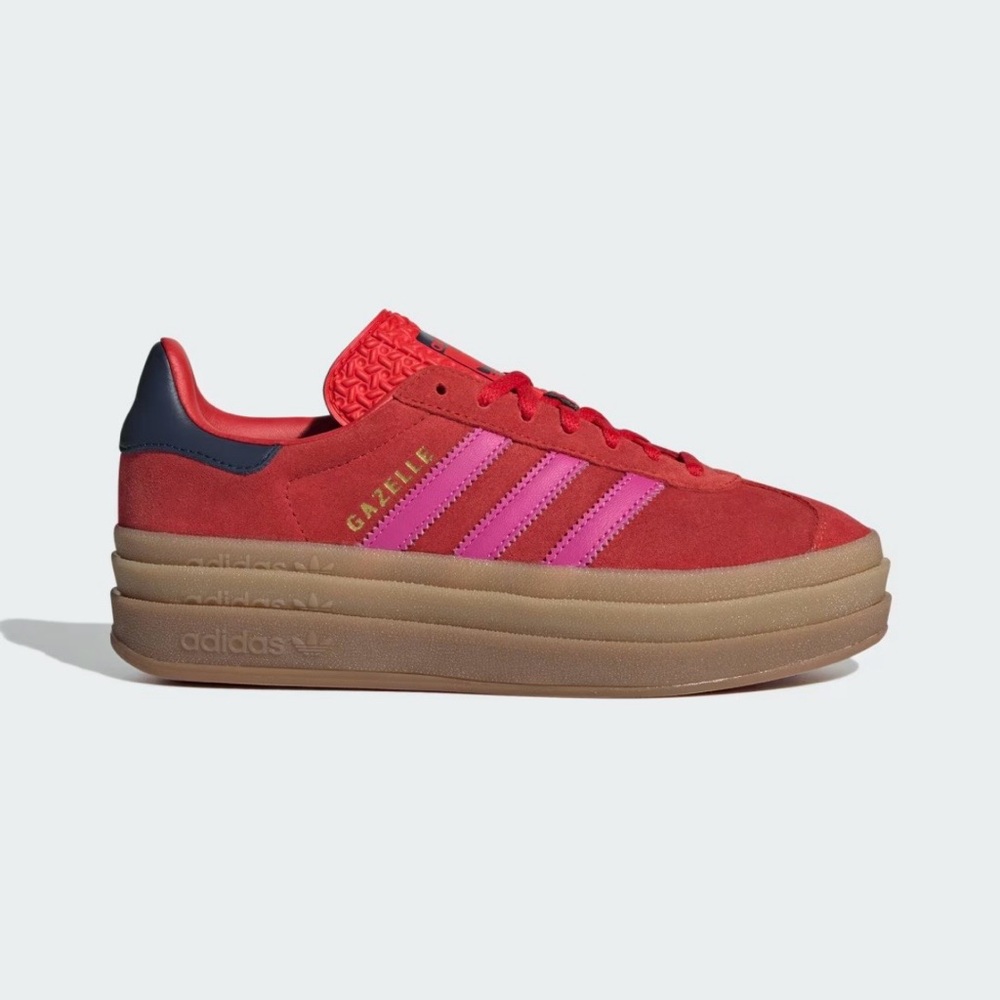 Adidas Women's Red and Pink Gazelle Sneakers